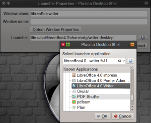 Launcher Properties Libre Office 4.0